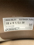 RAYS VOLK RACING TE37 SAGA S-PLUS 18X9.5 +38 5X114.3